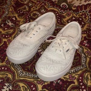 Brand new never worn white vans.